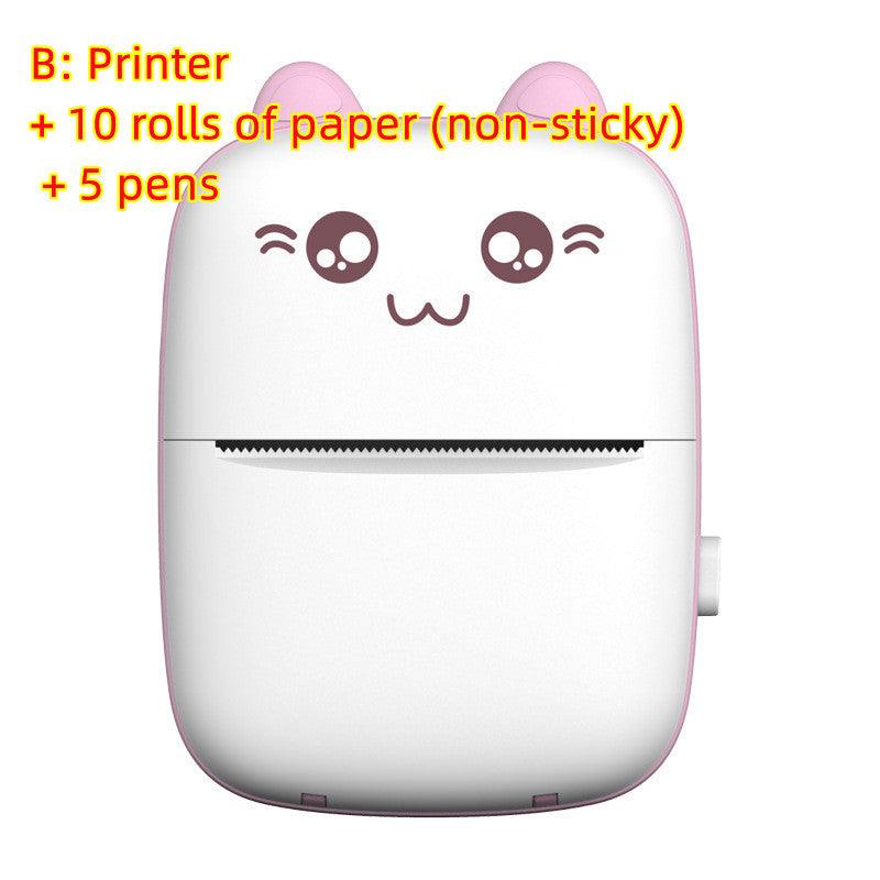 Mini Printer Portable Mini Bluetooth WiFi New Wrong Printer Mobile Phone Photo Title Note Hot Print Pocket Student Error Label Printer - Exclusive Gadget