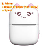 Mini Printer Portable Mini Bluetooth WiFi New Wrong Printer Mobile Phone Photo Title Note Hot Print Pocket Student Error Label Printer - Exclusive Gadget