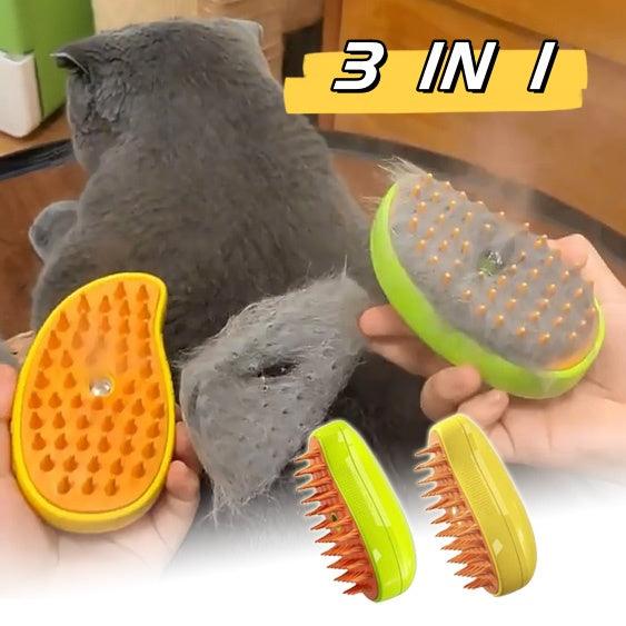 3 In 1 Cat Steam Brush Dogs And Cats Pet Electric Spray Massage Comb Brush For Massage Pet Grooming Cat Hair Brush For Removing - Exclusive Gadget