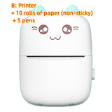 Mini Printer Portable Mini Bluetooth WiFi New Wrong Printer Mobile Phone Photo Title Note Hot Print Pocket Student Error Label Printer - Exclusive Gadget